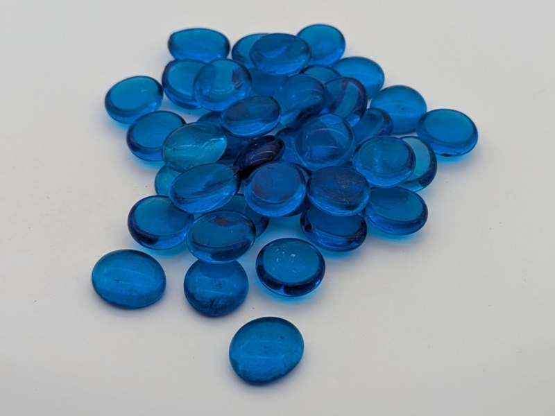 Glasnuggets petrol transparent 15-17 mm/1 kg